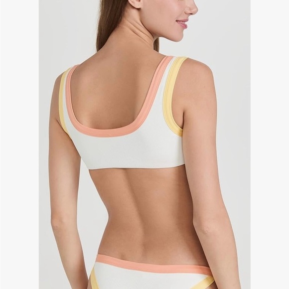 L*Space Lala Bikini Top in Cream/Lemon Drop/Tangy - Picture 2 of 7